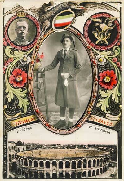 Faustino Bortolo Piardi in divisa d'Alpino (fuori ord.) alla visita di leva del 1935 in Verona