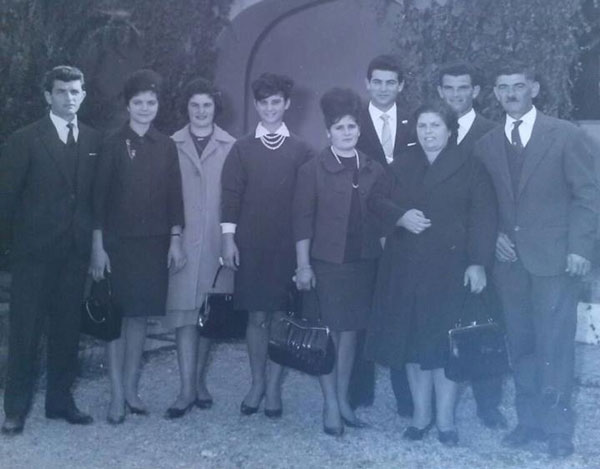 Maria Leonide Piardi e familiari