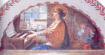 S.Cecilia all'organo, affresco, 1932