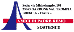sostieni l'azione dell'Associazione Amici di Padre Remo