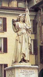 monument to X days in Loggia square, Brescia - Italy