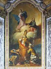 [S. Apollonio vescovo (di Brescia). Pala della chiesa (sec. XVIII) di S. Apollonio nuovo in Stravignino di Pezzaze].
